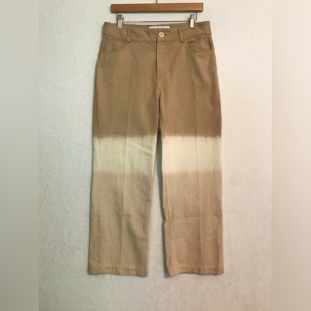 Studio Fantastique cream‎ tan ombre jeans large